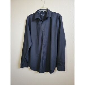 ZARA‎ Men's Size XL Black Active Fabric Slim Fit Long Sleeve Button Down Shirt